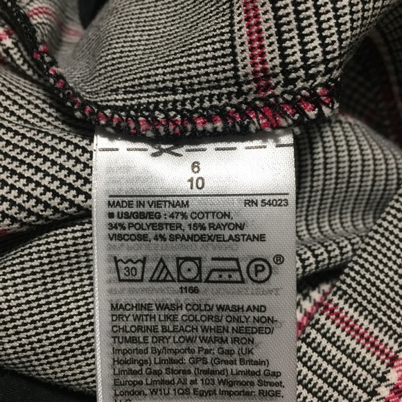 Gap Signature Skinny Ankle Plaid Pants Women’s 6 (Inseam 27) Stretch Mid Rise - Picture 11 of 11